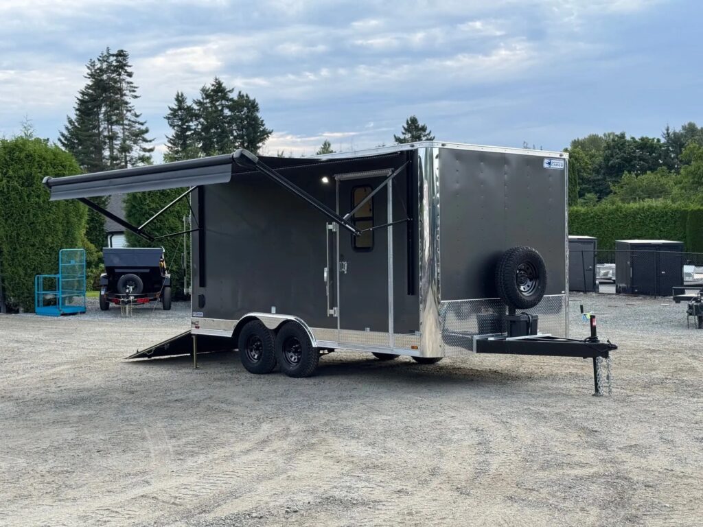 8’6″ X 16′ Continental Cargo – BISON SERIES w/ Windows, Awning, Ramp Door