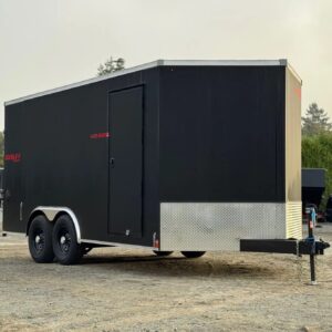 8.6x16 Barn doors enclosed cargo trailer for sale
