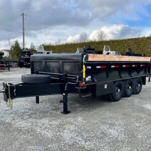 8x16 Tri-axle deckover dump trailer for sale