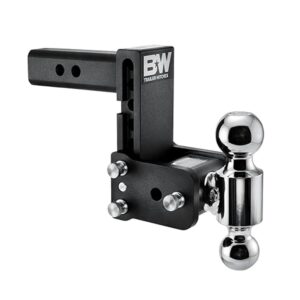 b&w tow & stow standard adjustable ball mount w/ 5″ drop, 2″ shank